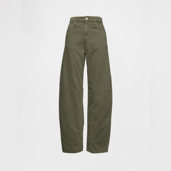 GAP High Waisted Barrel Jeans in Olive Green​ - Picture 5 of 5